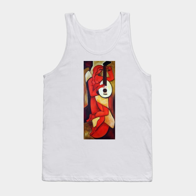 Red Lute Tank Top by galerievie